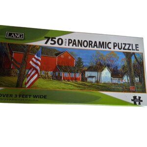 Lang 750 Piece Panoramic Puzzle American Farm Artwork By Sam Timm Sealed NEW